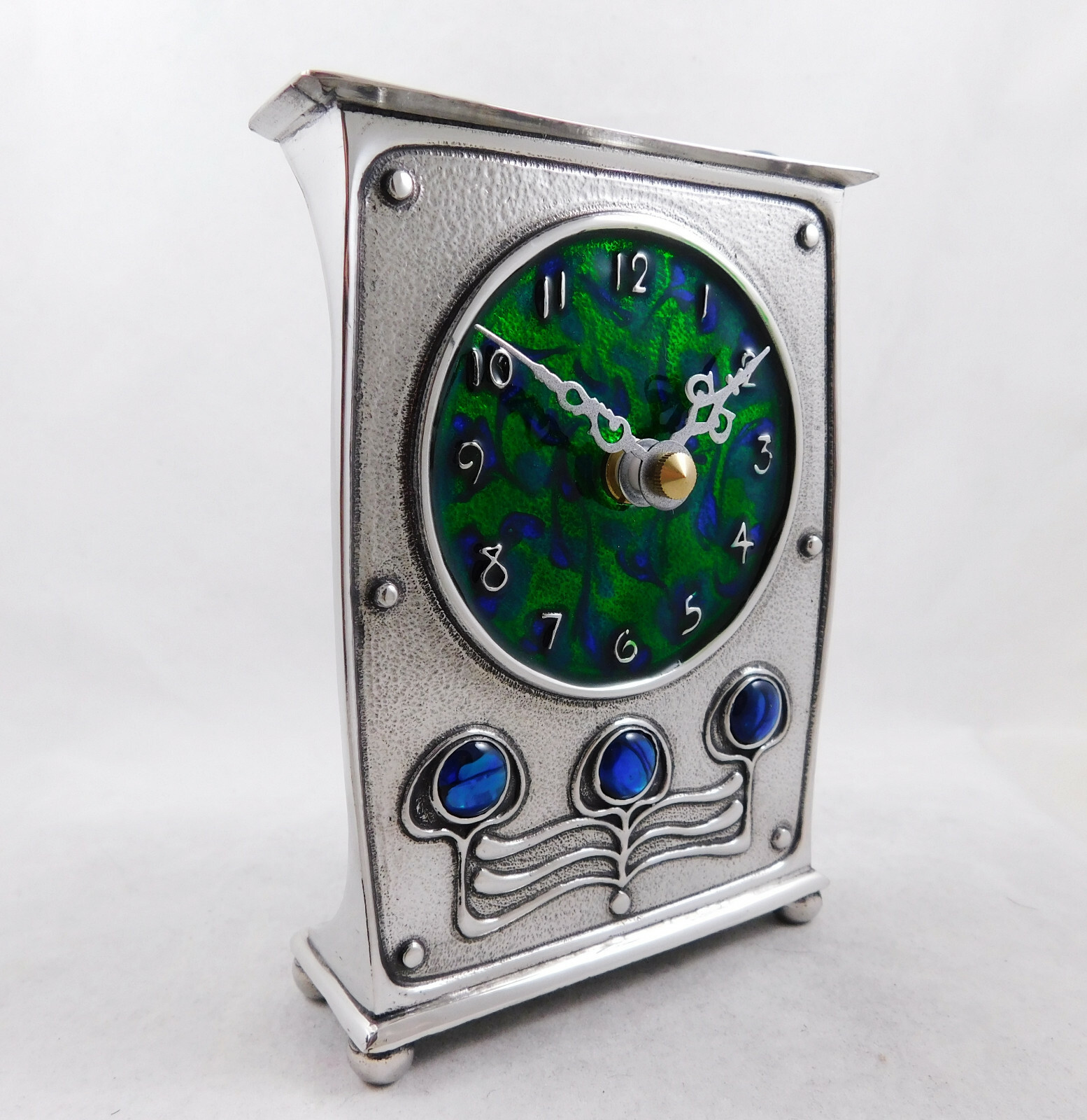 Archibald Knox Style Pewter Clock Art Nouveau Design Made in England | AK48
