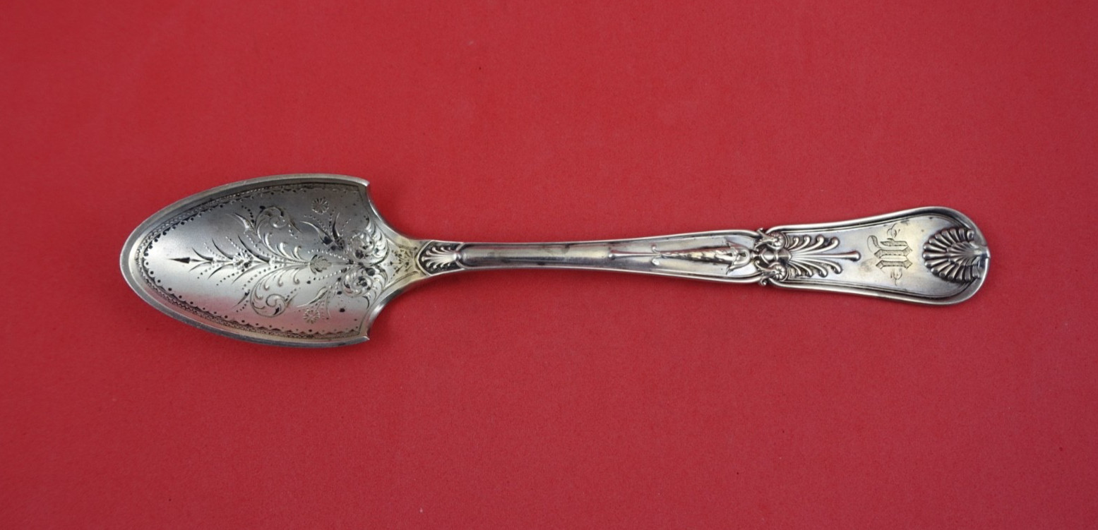 Kings I by Gorham Sterling Silver Cheese Scoop large BC flowers 8 1/4″ original