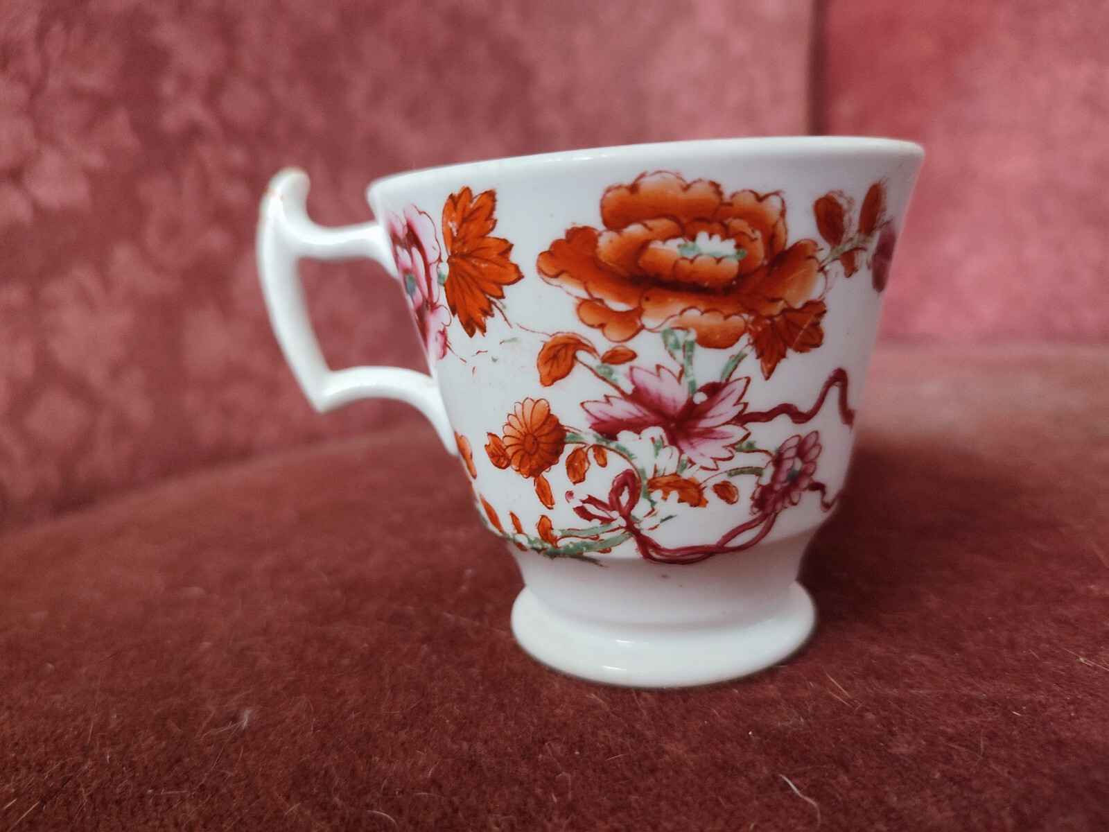 An Antique London Shape Cup – Floral (c4)(English, Spode?)