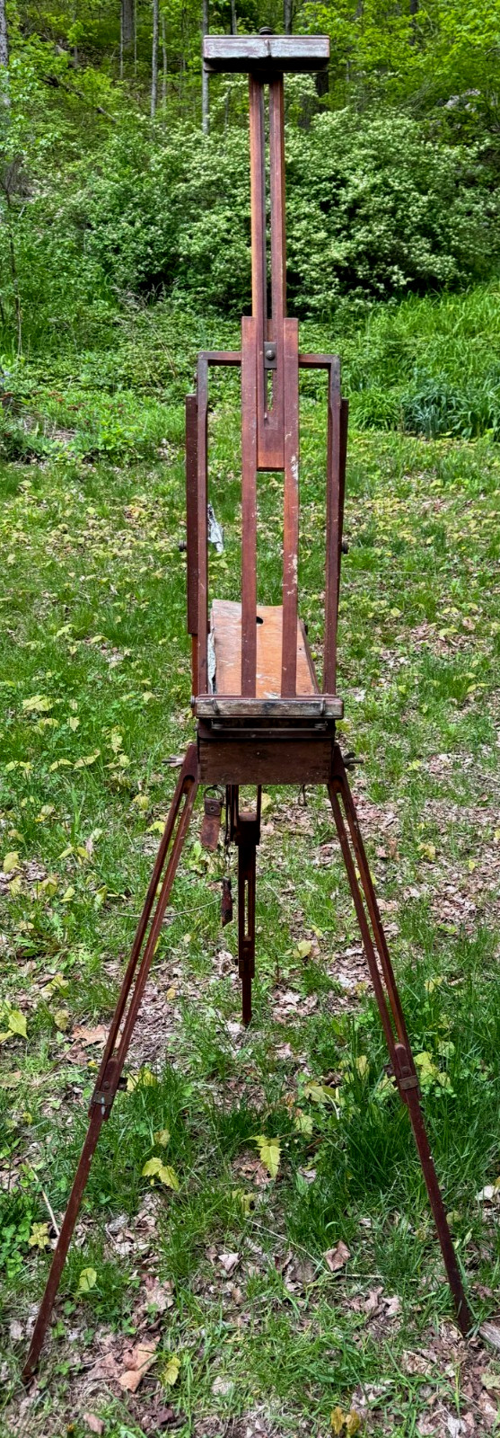 Antique Easel Table, Adjustable Folding Artists Desk, Portable RARE! Unique