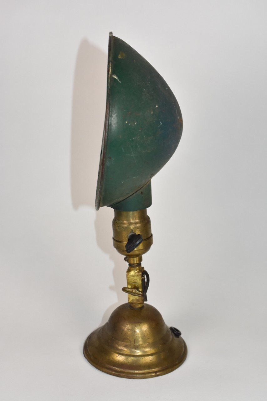 Faries Adjustable Portable Desk Task Brass Table Lamp Parabolic Shade Reflector