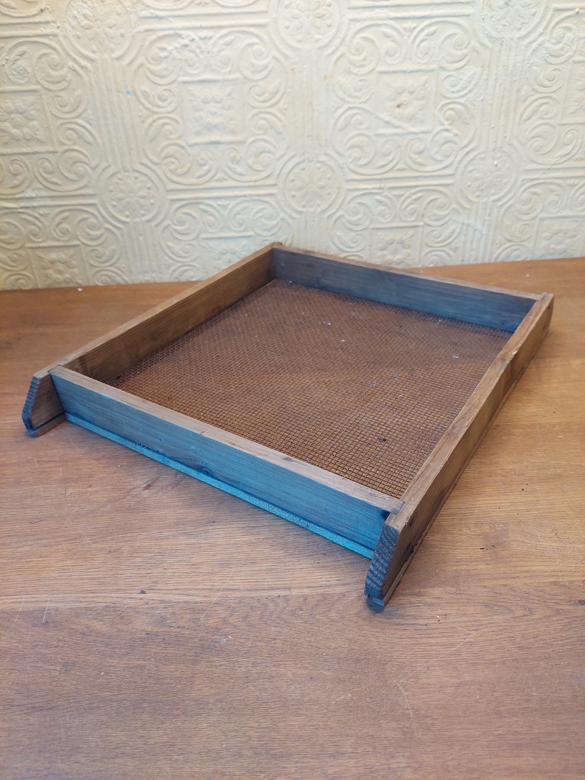 Antique Rustic Herb Drying Rack Grain Sifter