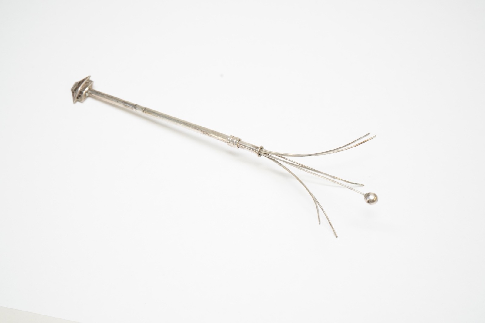 Vintage Unique Retractable COCKTAIL MUDDLER- Sterling Silver Cocktail Stirrer