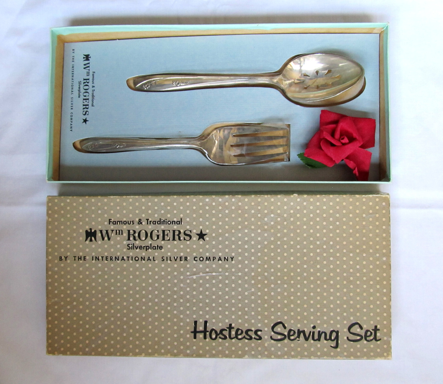 Wm ROGERS Lady Fair Hostess Serving Set Silver Plate in Original Box