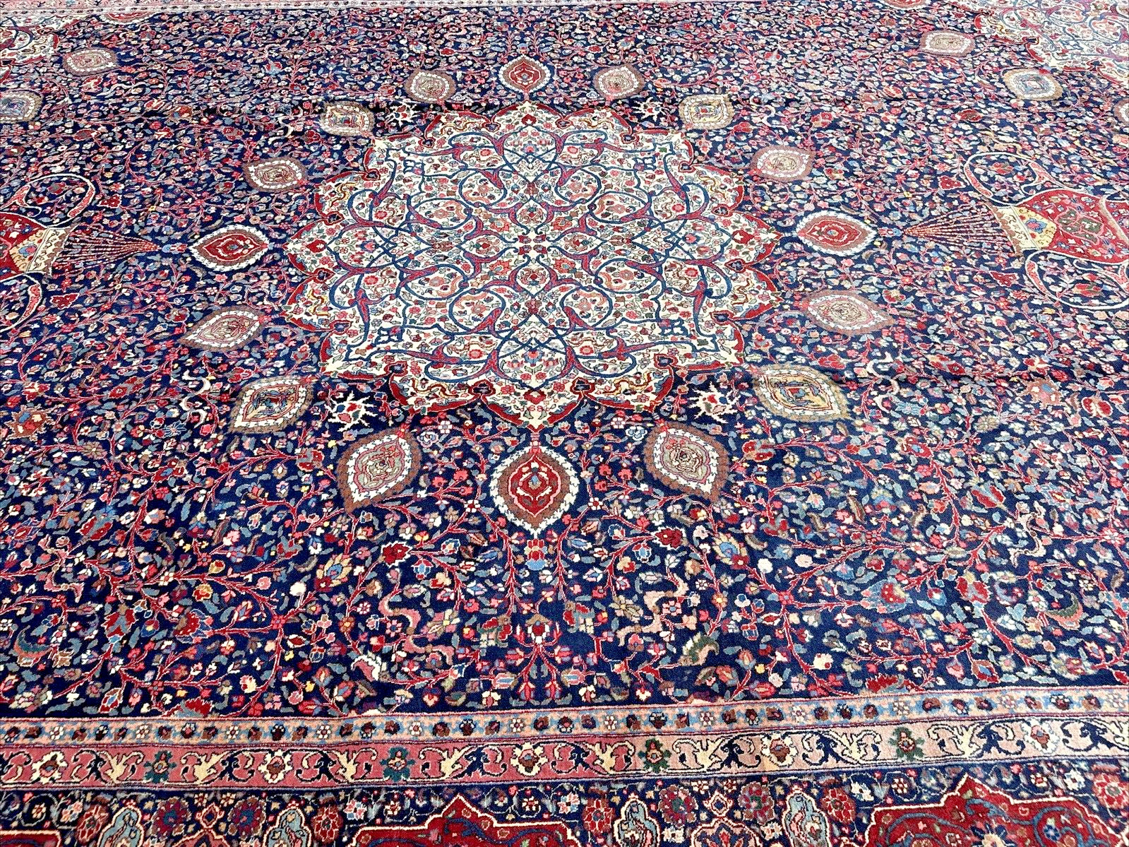 Auth: 1930’s Antique Rug Tabreez V n A Museum Collectors Masterpiece 12×18