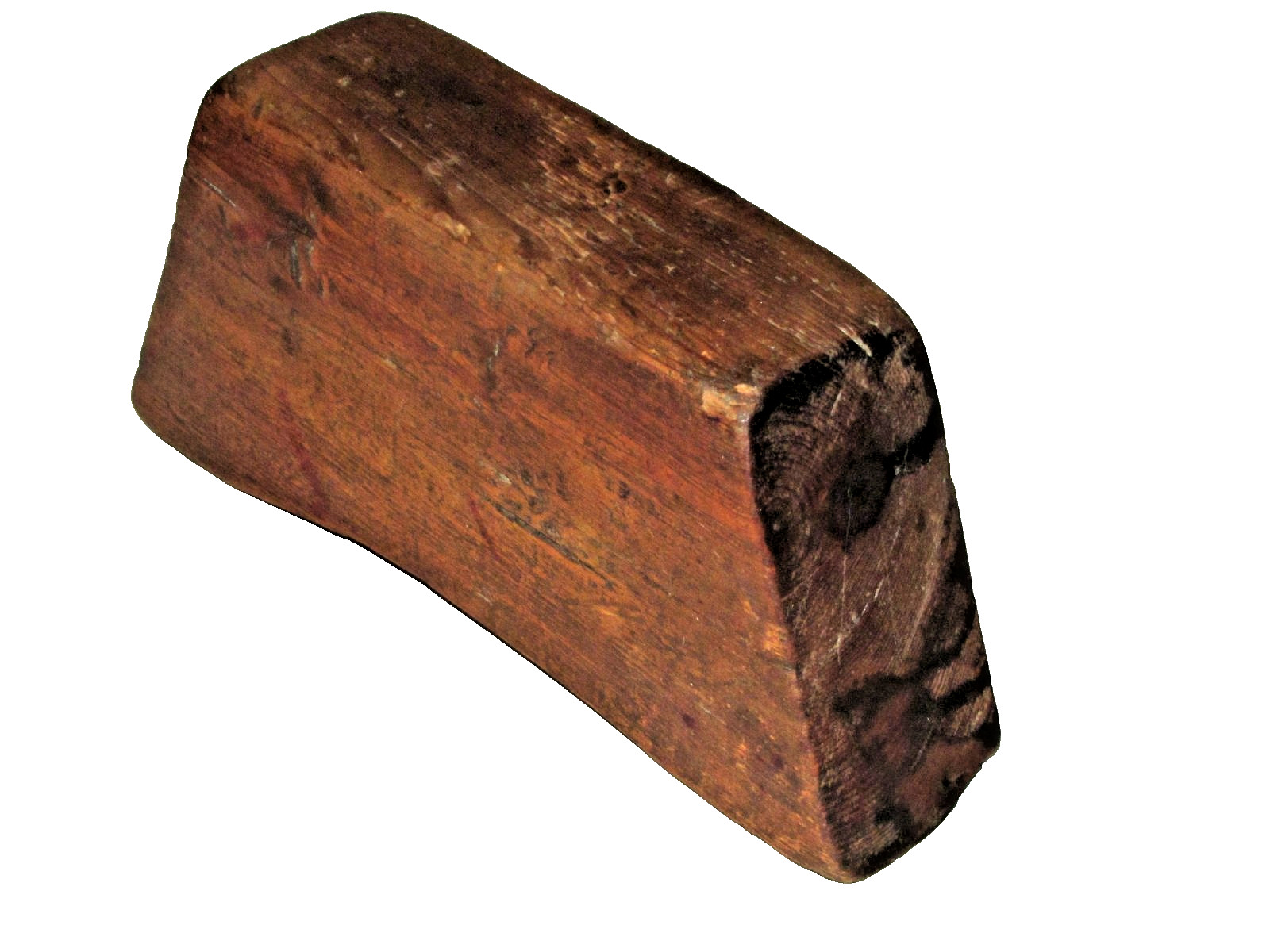 Antique Chinese Wooden Headrest Carved Elm Wood Yumu c. 1850-1899 / 11″ w x 5″ h