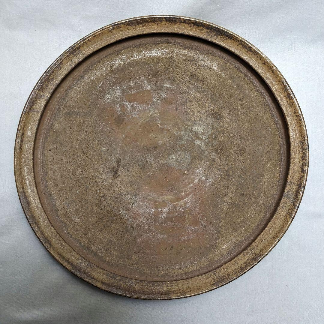 Fujiwara Hitoshi Bizen Ware Large Suiban Flower Basin Traditional Japan Pottery