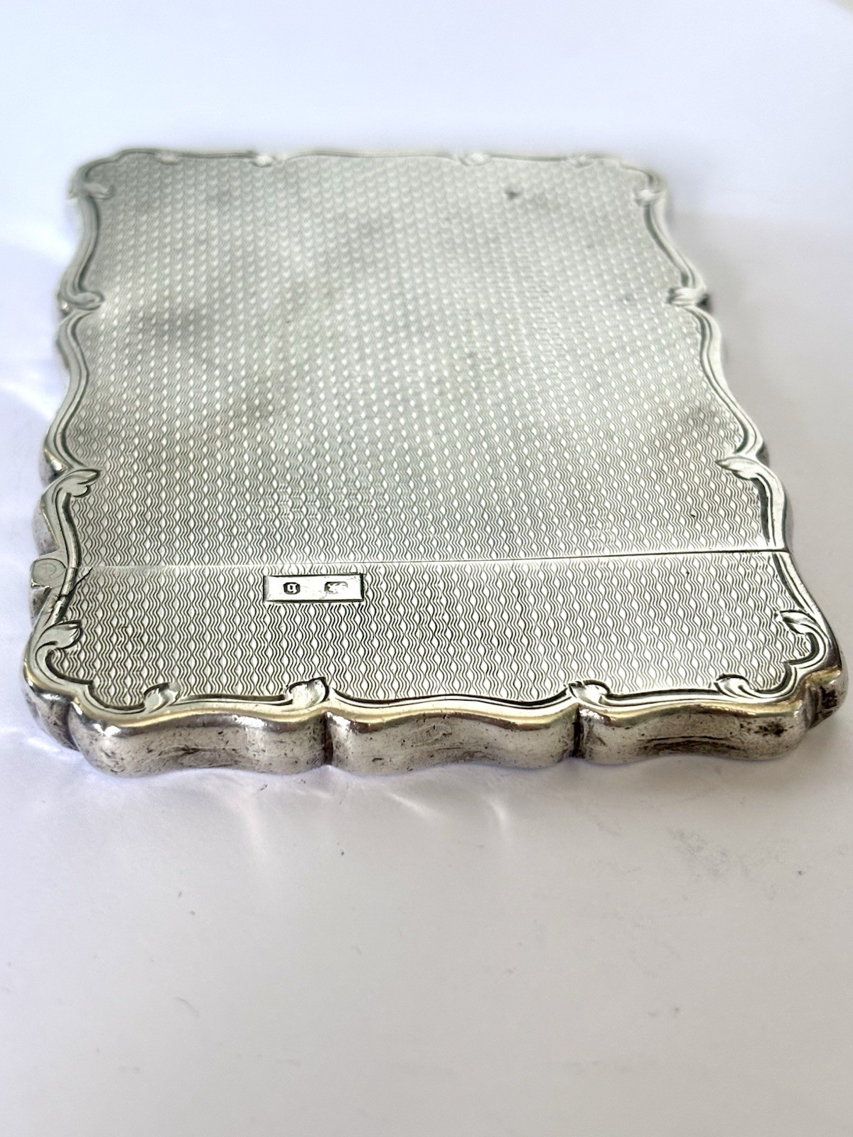 Victorian Silver Calling Card Case GEORGE UNITE Birmingham 1895