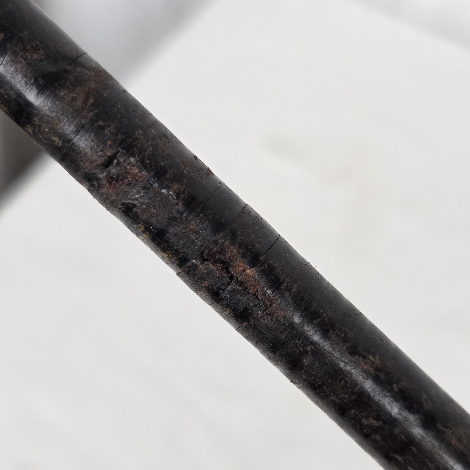 Antique Leather Wrapped Walking Cane Plantation Swagger Stick Black 35.5″