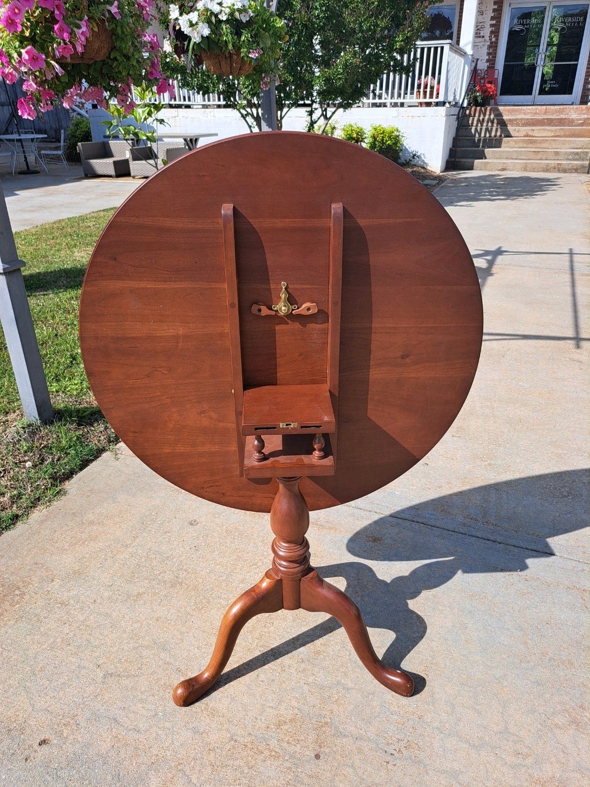 Cherry Birdcage Tilt Top Tea Table By Suters Of Virginia 20thc