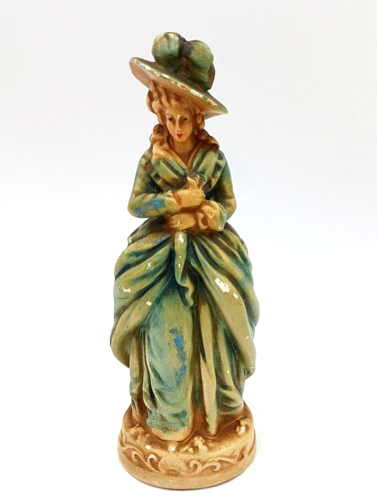 Antique ChalkWare Figure Victorian Lady