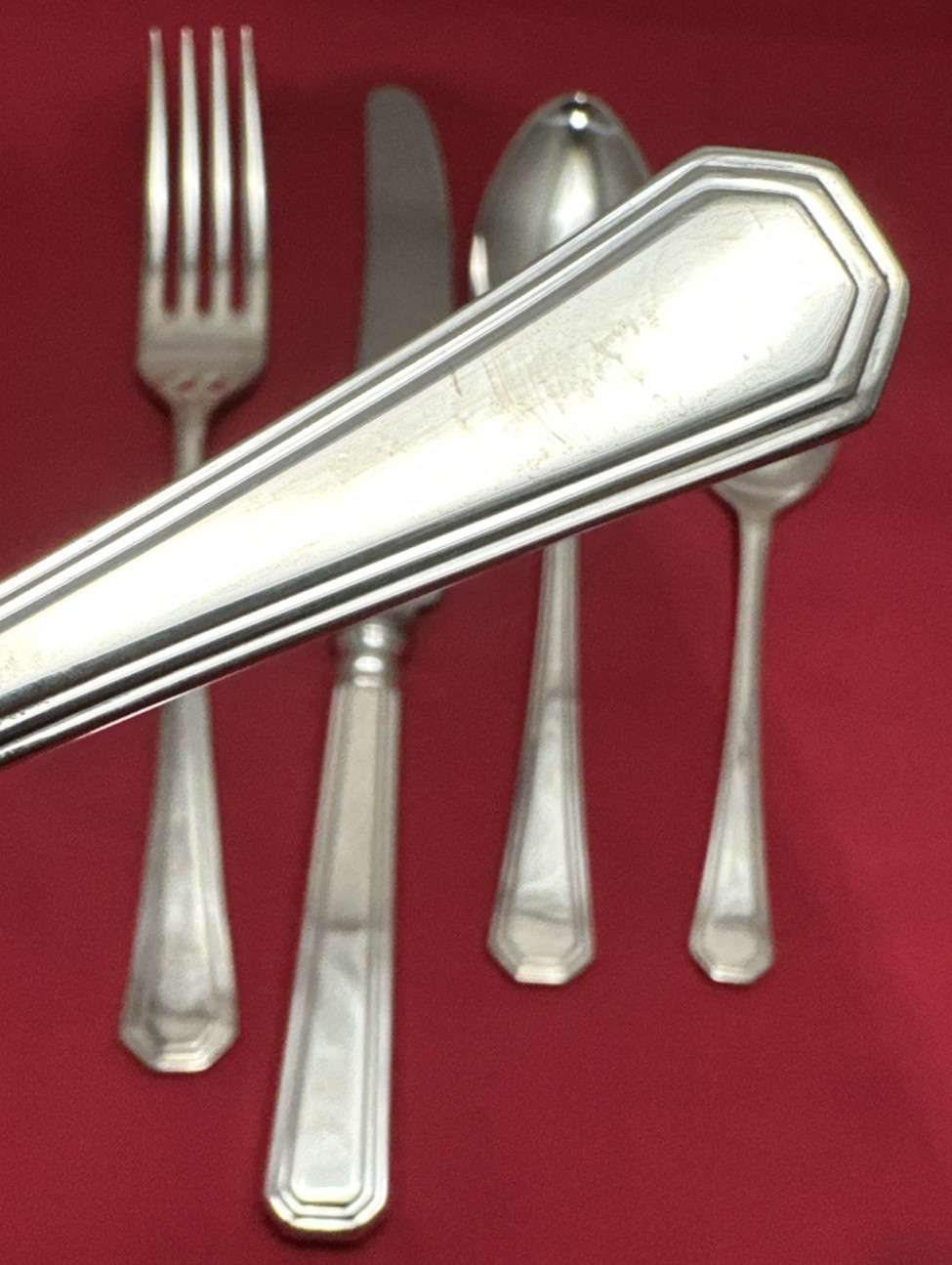 5 Pc Place Setting GRECIAN Silverplated FORK SPOON KNIFE Arthur Price of England