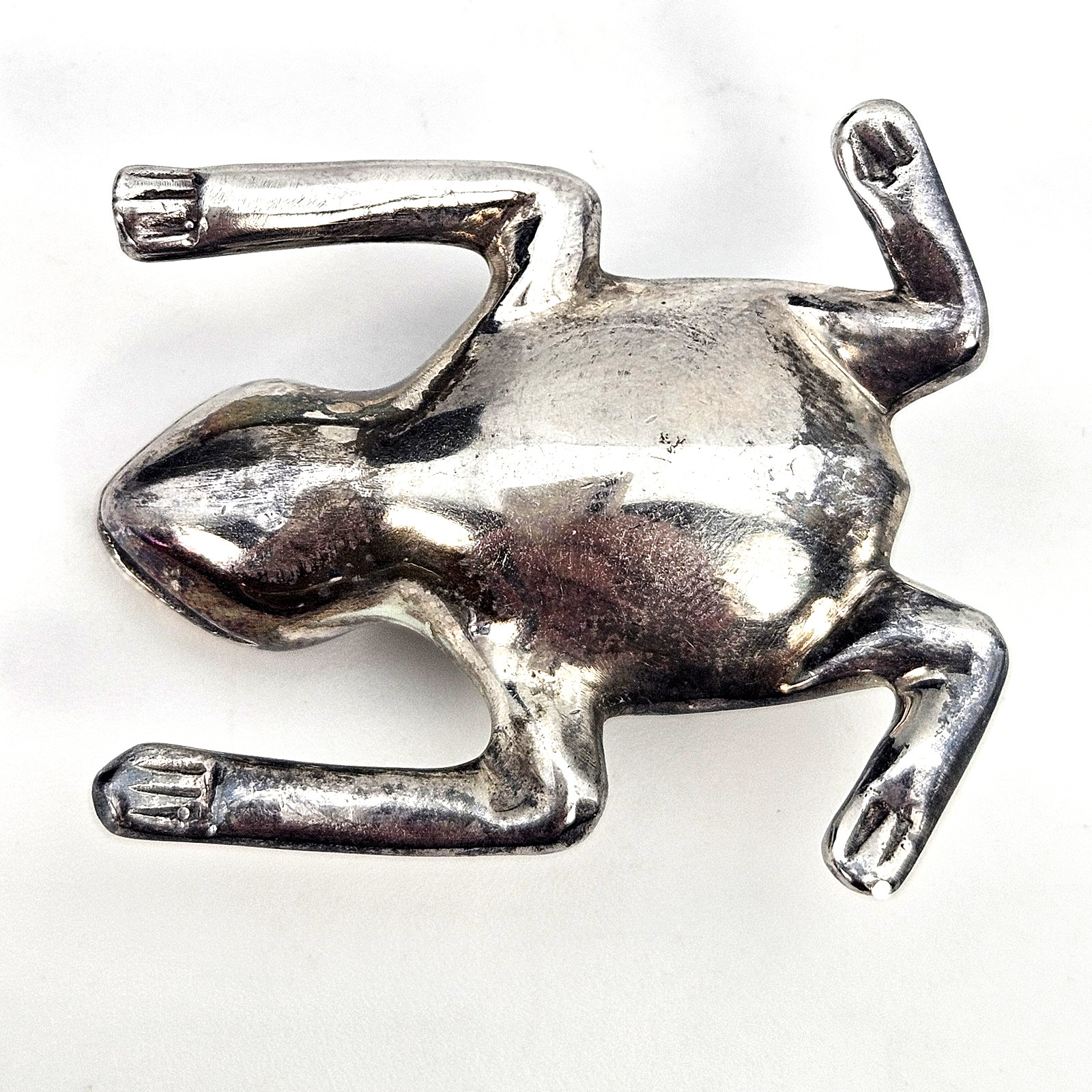 Antique 1912 Birmingham Sterling Silver Frog Pincushion Adie Norman