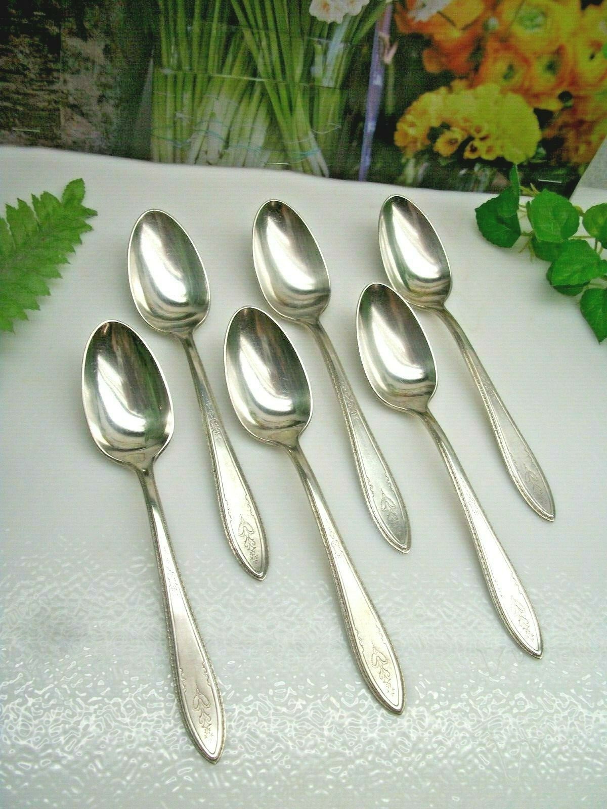 Vintage 6 International Silver 1847 Rogers Bros ARGOSY Teaspoons 1926
