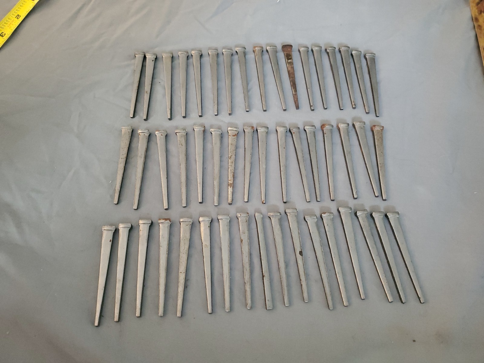 Old Square 50 Nails Rustic 3” Steel Cut Standard Large Heavy Duty Vintage New