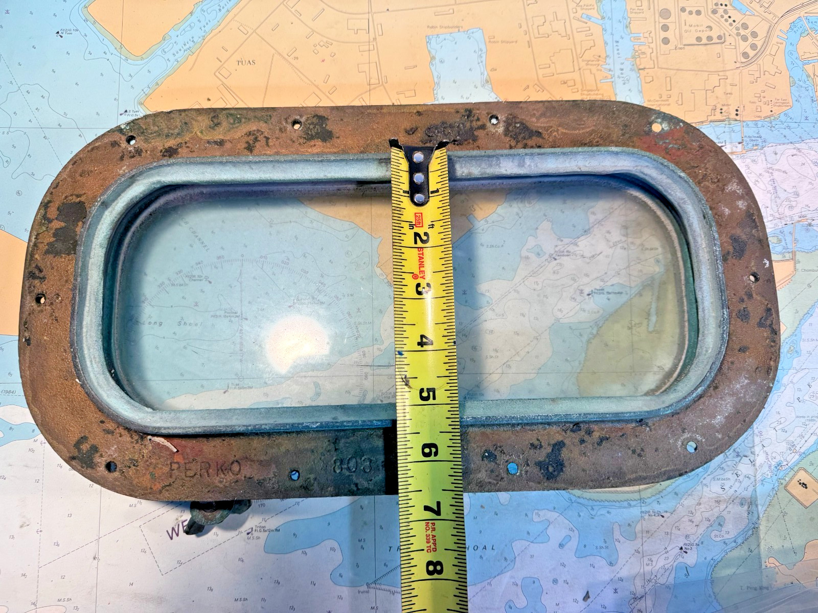 Vintage Perko Bronze Portlight 12-1/2″ x 5-1/2″ Cutout