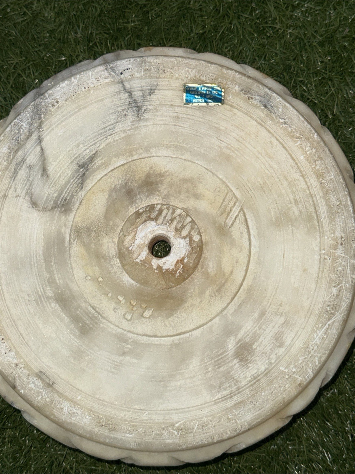 Alabaster Stone Side Table Made In Italy For Restoration. Chipped. Pickup Only