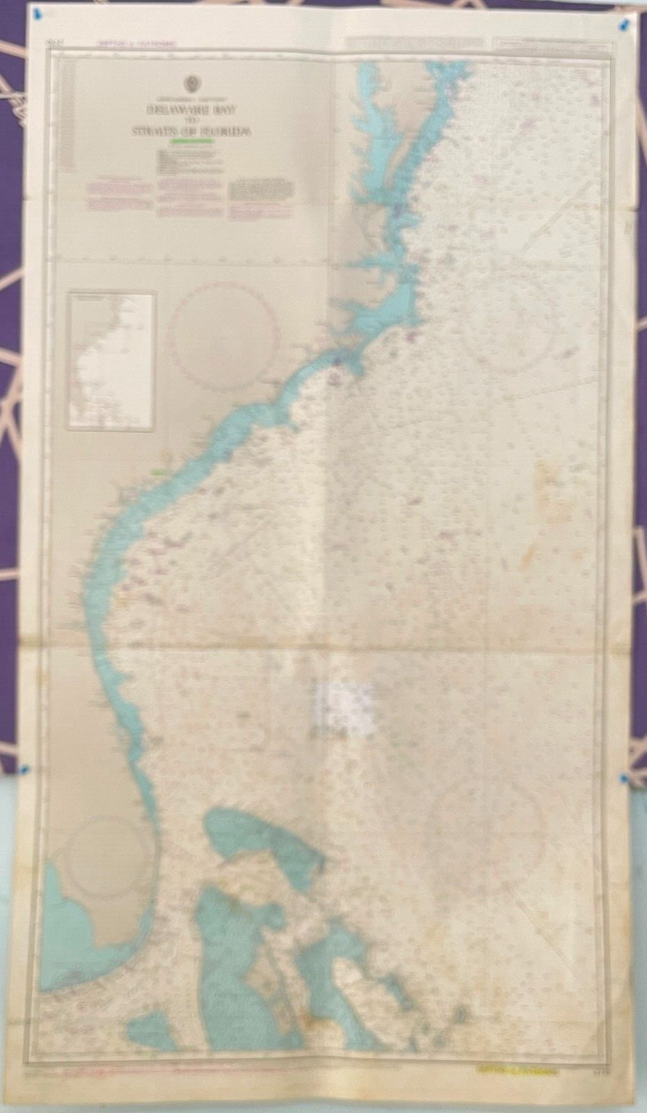 Admiralty 2710 North America-East coast Delaware Bay To Straits Florida Map Char