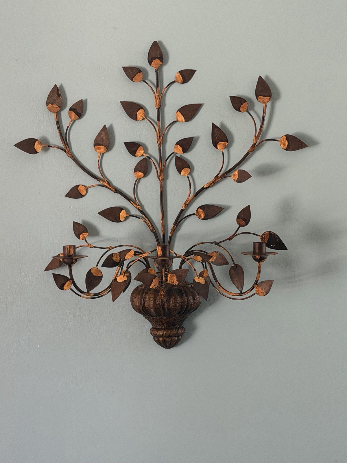 VTG WALL SCONCE POSSIBLY FERROARTE BRANCH WALL LAMP TUSCAN STYLE AMAZING COND