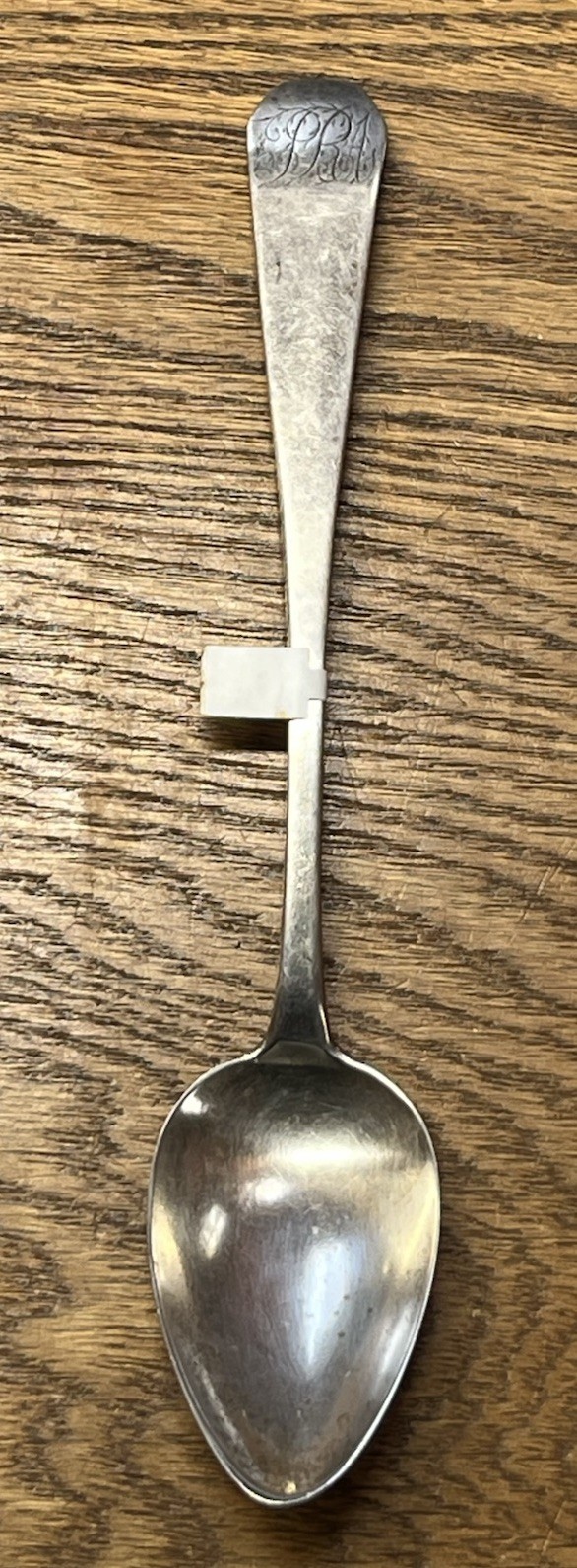 American Coin Silver Coffin End Table/Serving Spoon Maker HH Unfound Monogram