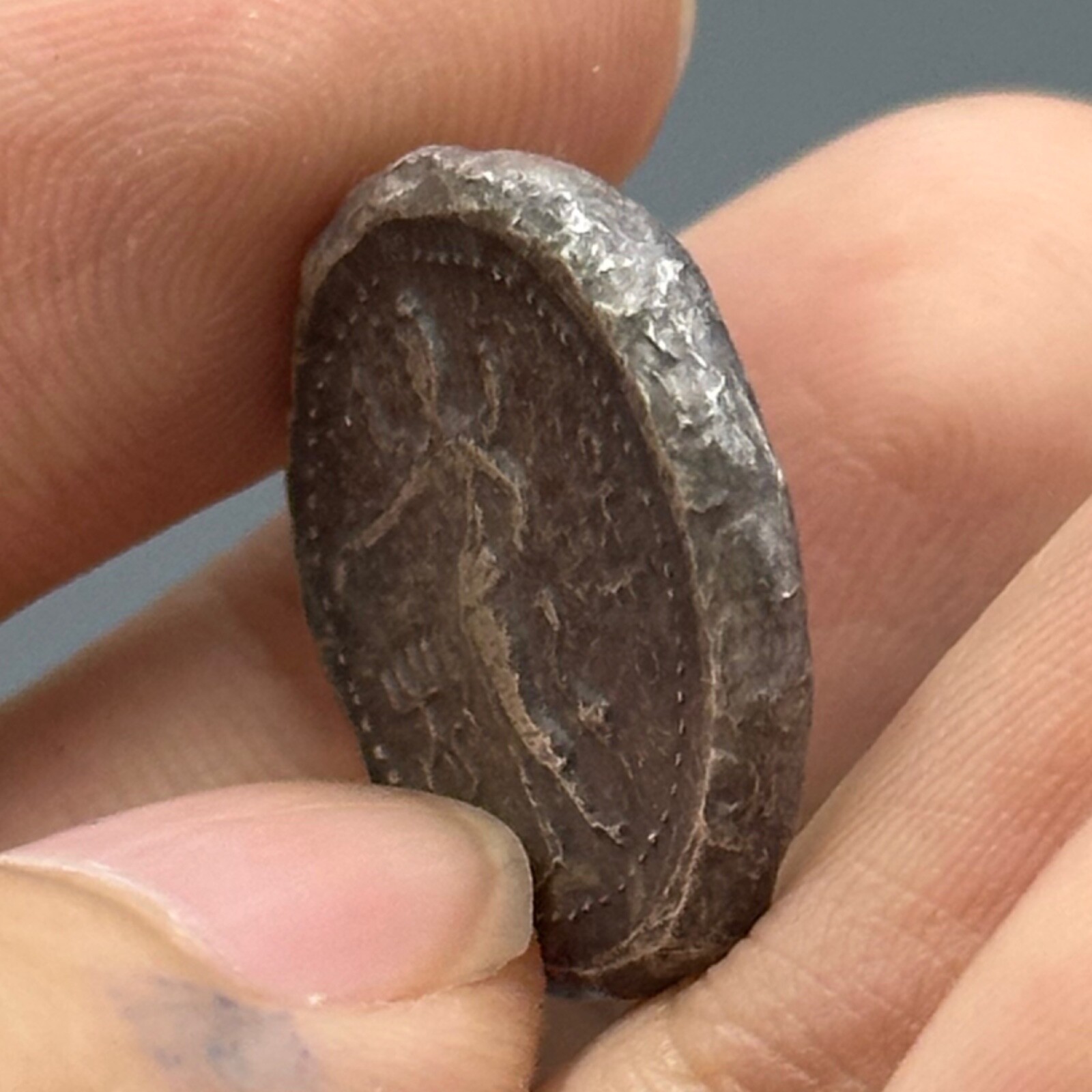 Old Ancient Kushan Buddah Central Asia Silver Coin