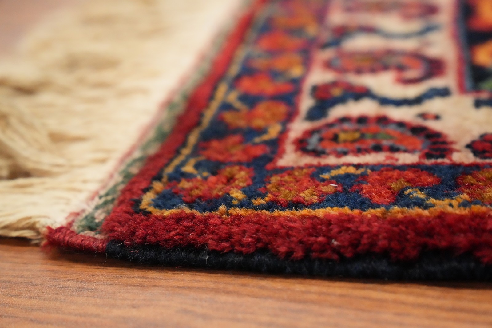 Vegetable Dye Red Wool Hand-made Traditional Living Room Semi-Antique Rug 9×13
