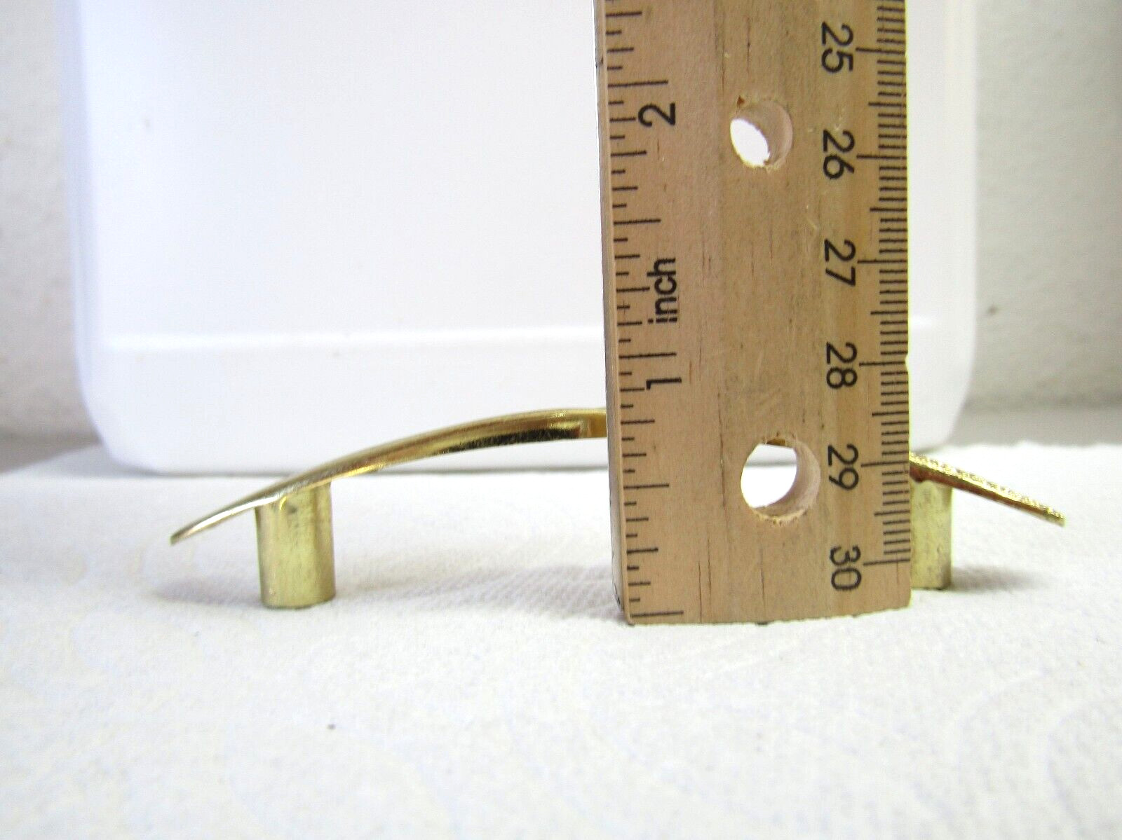 Two Vintage Nos Brass Drawer Pulls Cabinet Door & Furniture Handles