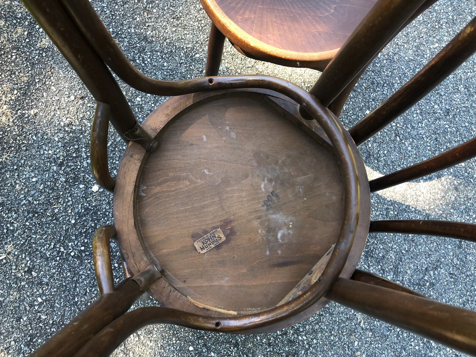 Antique Jacob & Joseph Kohn Mundus New York Bentwood Chairs Set Of 3, Wonderful!