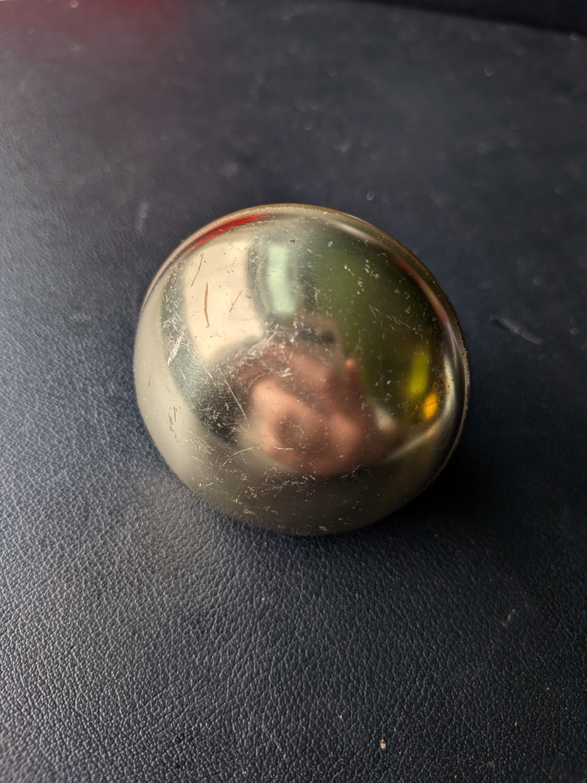 Vintage Polished Brass Passage Door Knob – Modern Design – Original Patina