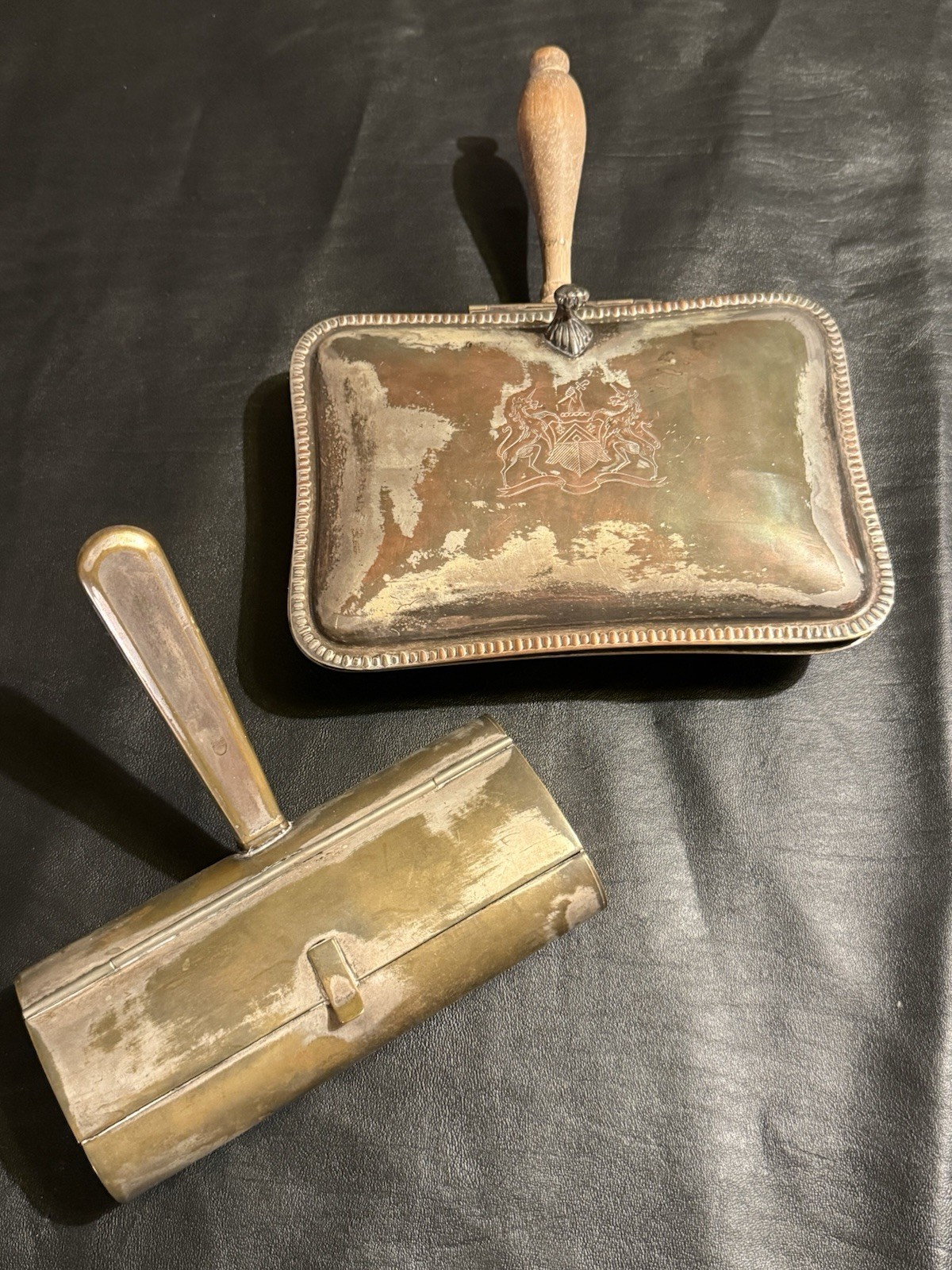 Antique Victorian Silverplate Crumb Tray & Rotary Table Crumber – Dining