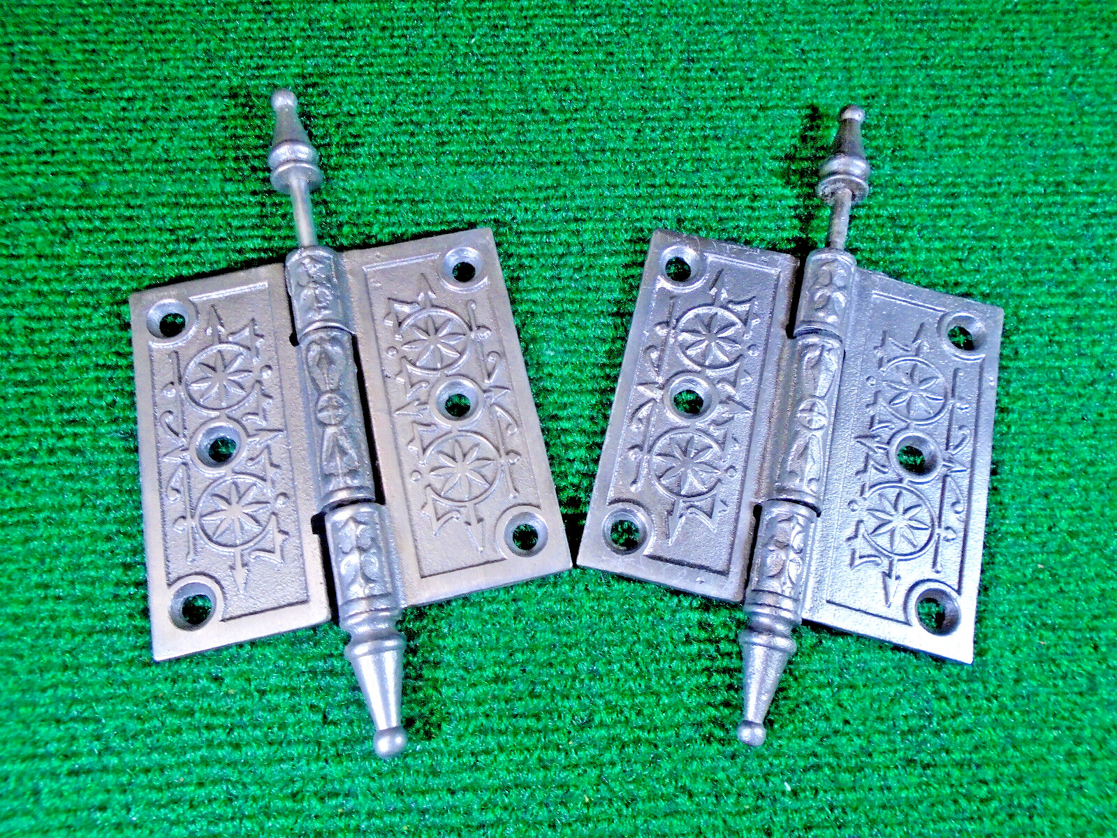 ONE PAIR of VINTAGE EASTLAKE HINGES 3 1/2″ x 3 1/2″ – VERY NICE SET (20330)