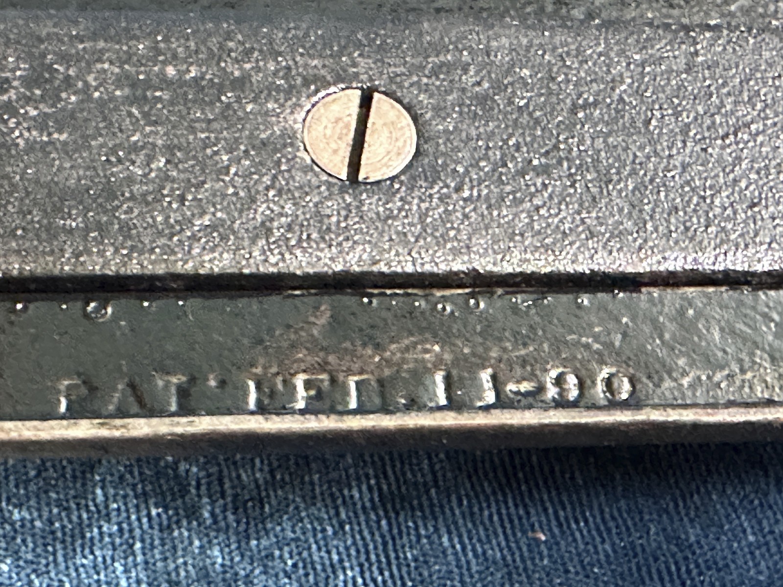 RESTORED Antique Eastlake Spring Loaded Slide Foot Bolt Surface Latch Lock
