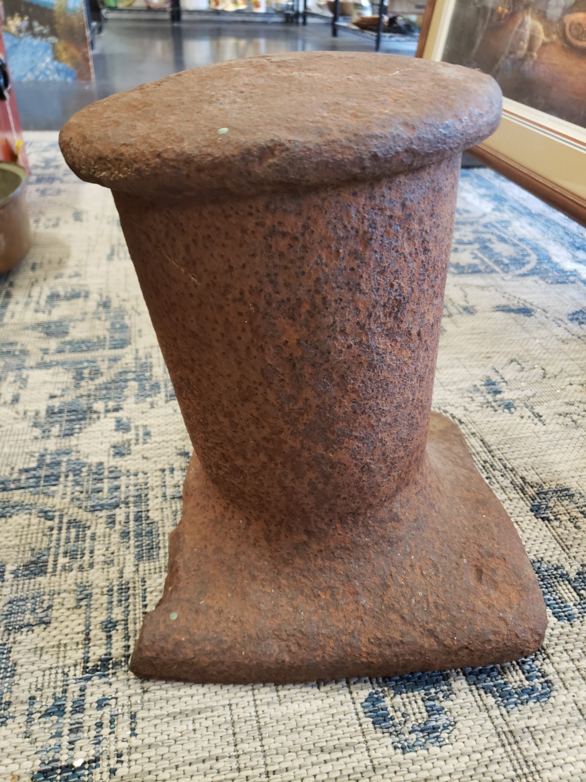 Circa Mid 20th Century American Reclaimed Ship Cast Iron Mooring Bollard