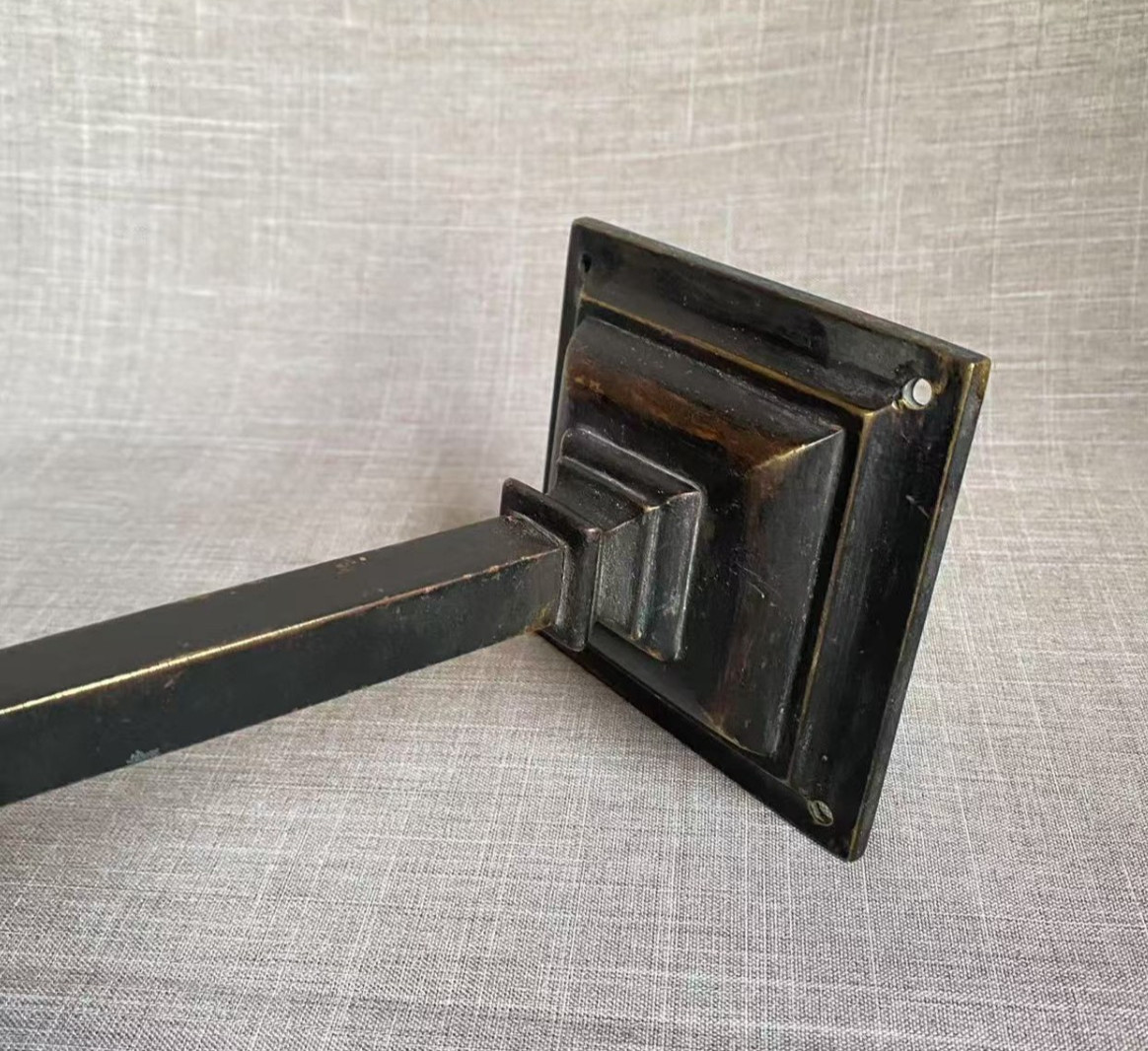 Antique c1870 Belfast Cathedral Gothic Revival Bronze Arm Wall Sconce Lamp