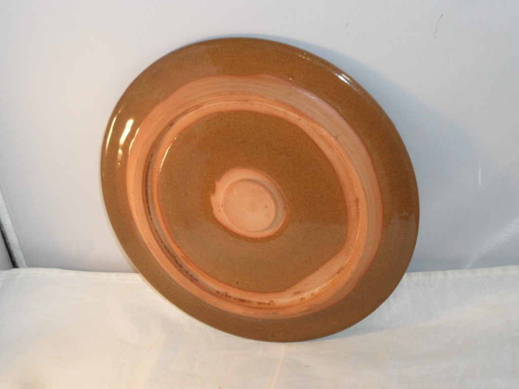 Rare? Antique Studio Pottery Combed? Slipware Decorated Plate 23.5cm 9 1/4″ Wide