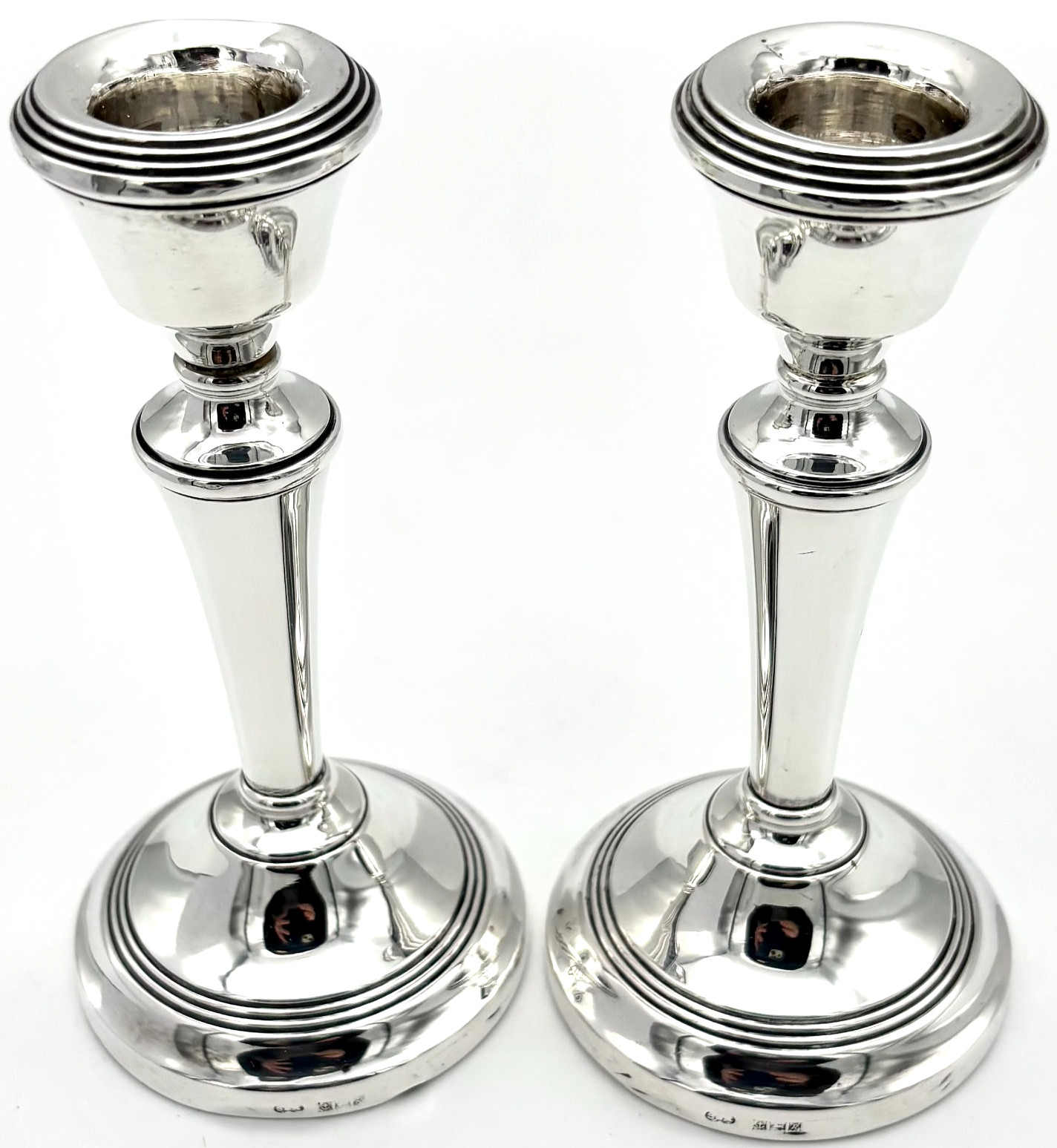 Sterling Silver Candlesticks by Sanders & Mackenzie – 1966 – 5 inches