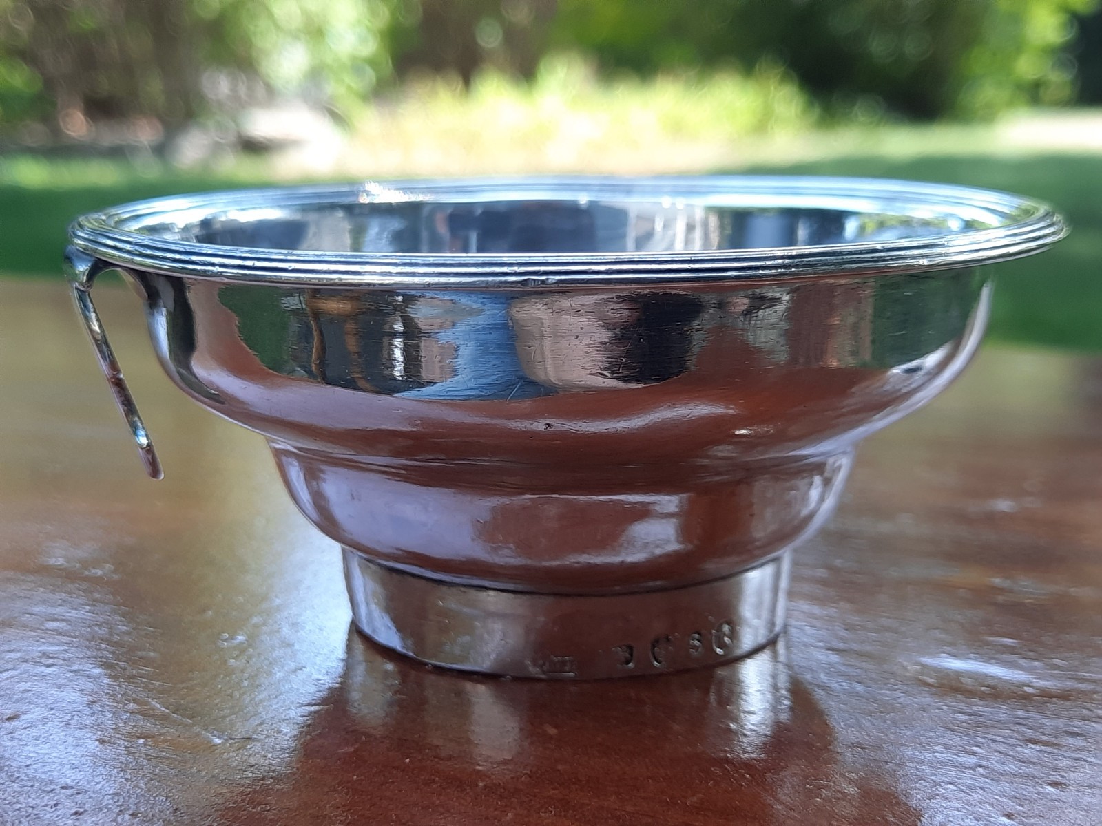 Sterling Silver English 1793 Moses Brent Wine Funnel Top, 3 5/8″, 69.5 grams