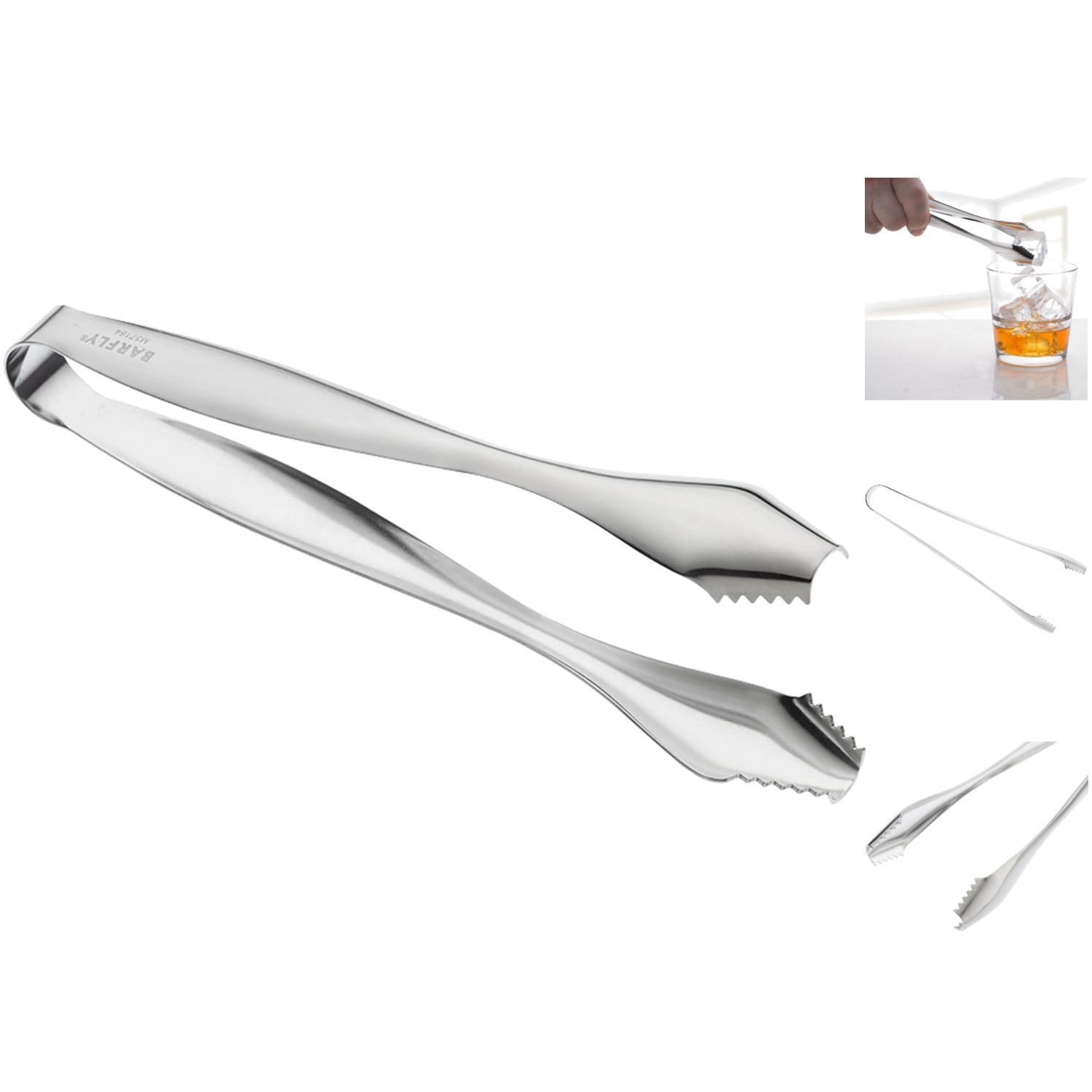 Dishwasher Safe 7.1-Inch Ergonomic Ice Tong – Ideal for Mixology Lovers