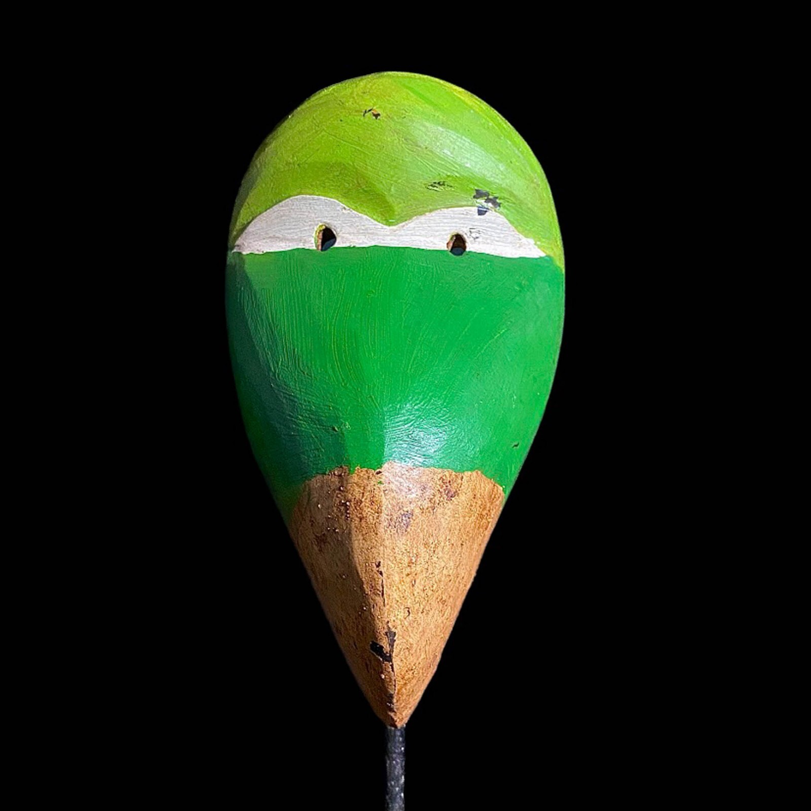 Strong Cubist Dan Bird Man Wood Face Mask Early 20th Century Libera Africa-8026