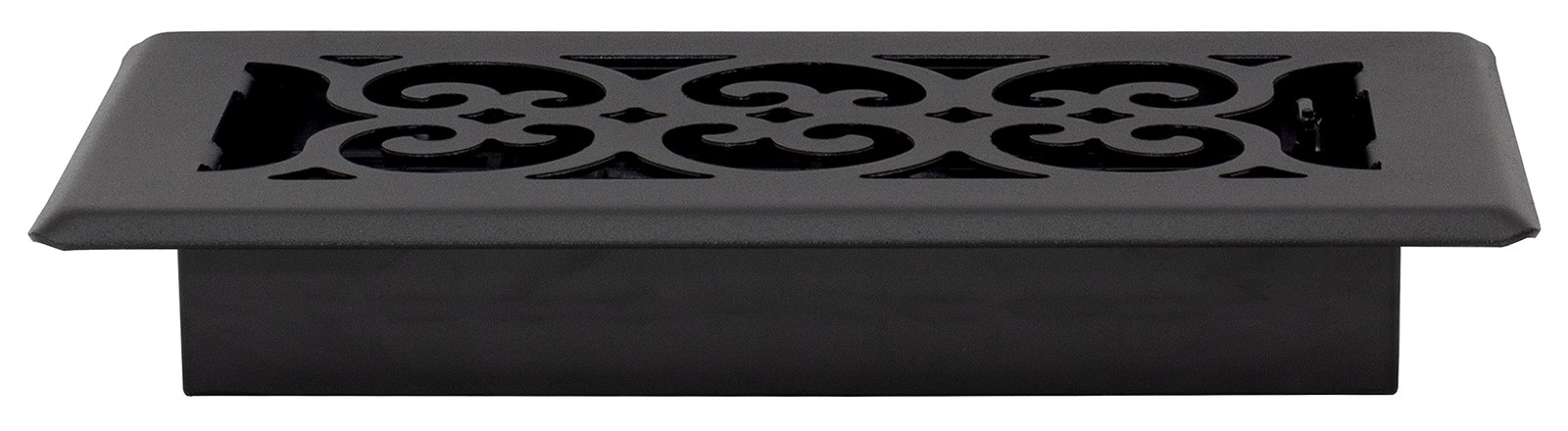 Decor Grates ST408 Scroll Design Floor 4×8 Inches, Textured Black finish