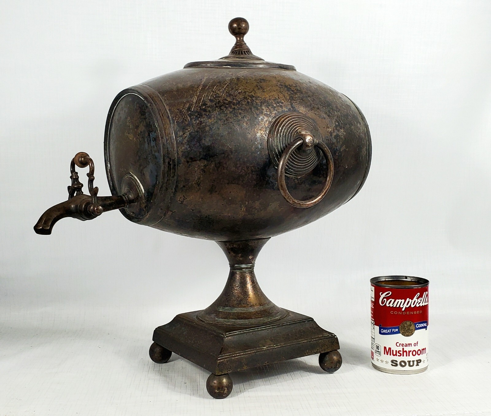Antique Hot Water Urn Silverplate Samovar