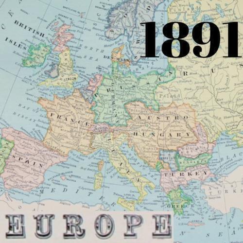 1891 EUROPE MEDITERRANEAN SEA FRANCE SPAIN UK MAP ANTIQUE COLOR VICTORIAN ERA
