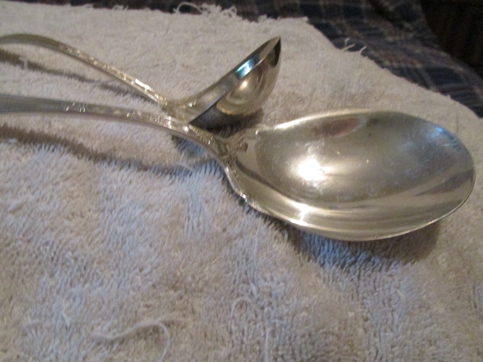 Vintage Stratford Silver Co Special — Serving Spoon & GRAVY LADLE LOT