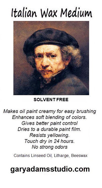 Gary Adams Studio “Italian Wax Medium” for oil painting with FREE shipping!