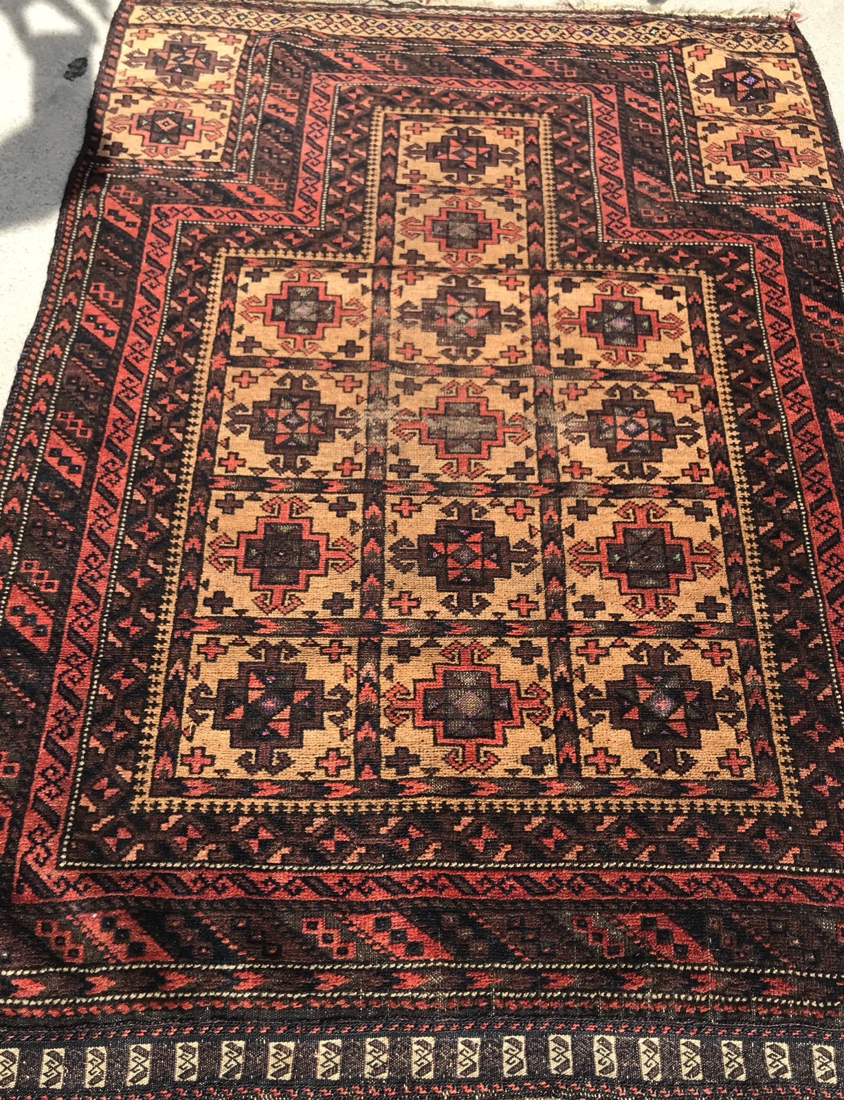 AN ABSOLUTE BEAUTY ON PRAYER BALUCHSTAN TRIBAL RUG