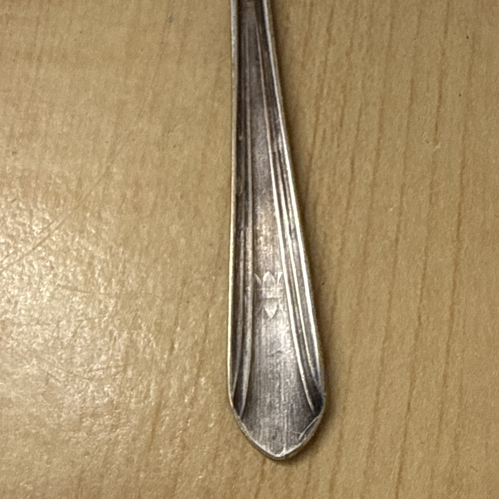Vintage Wm Rogers Silverplate Teaspoon Eagle Star IS Mark Ornate Handle
