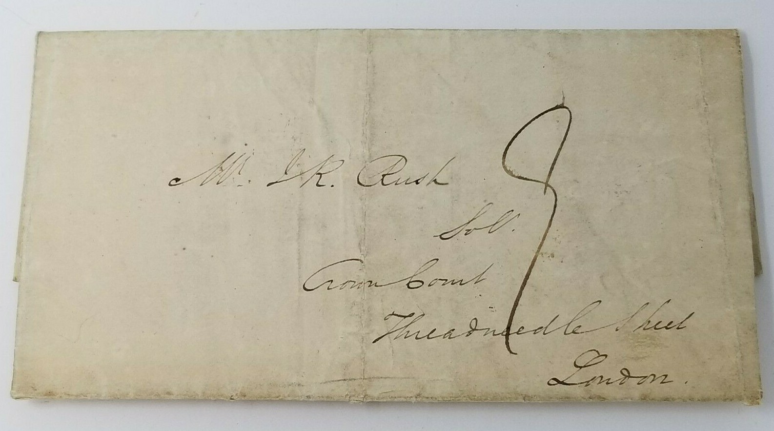 1832 Hand Written Cursive Debt Relief Letter Threadneedle Street London England