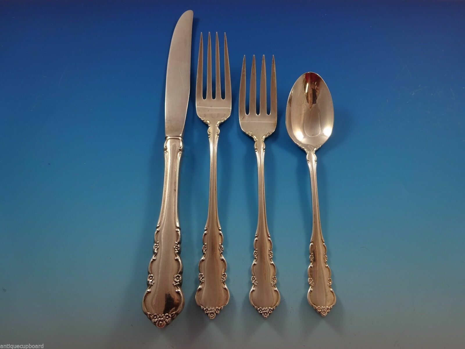 Martinique By Oneida Sterling Silver Regular Size Place Setting(s) 4pc