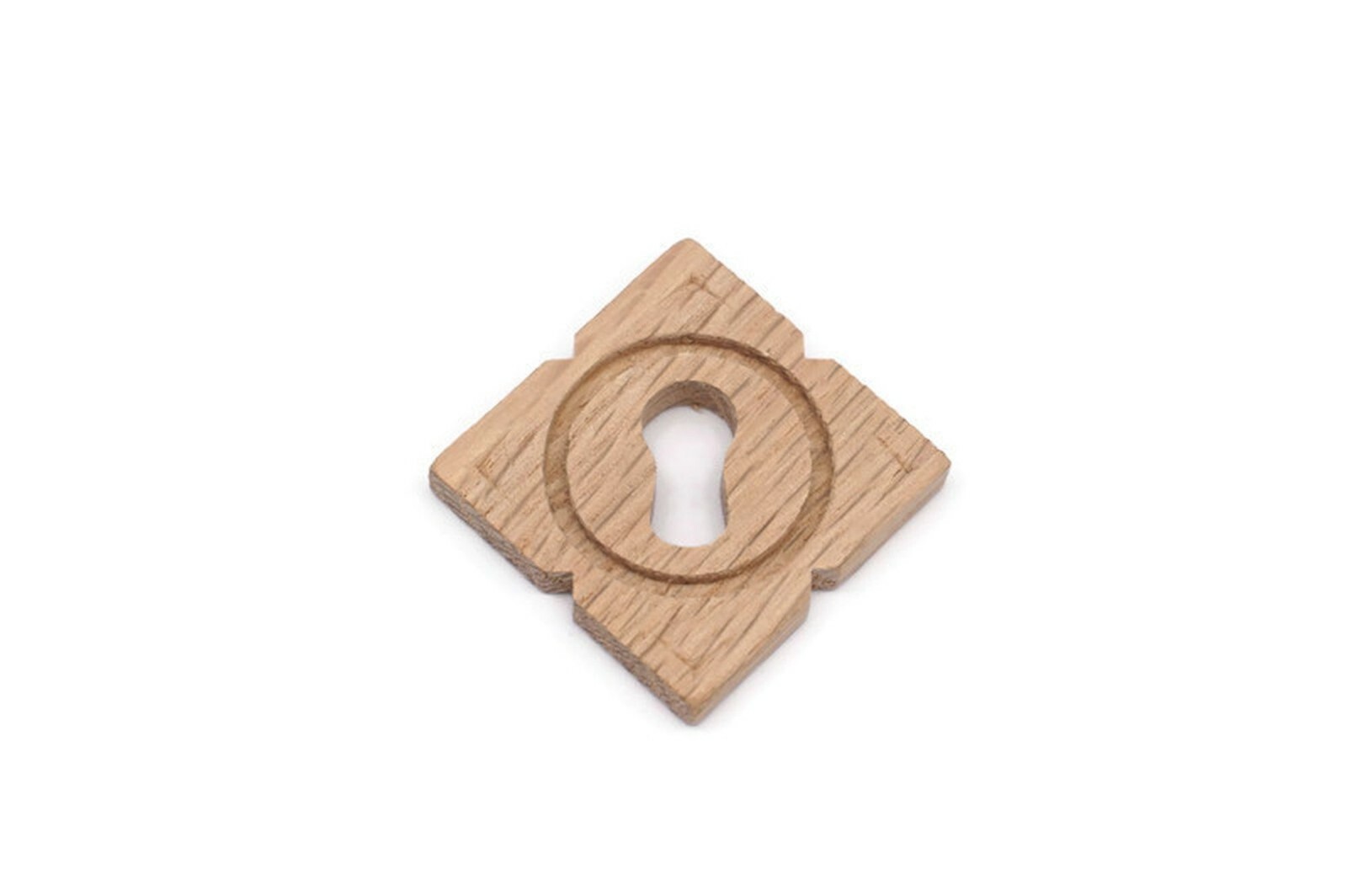 Keyhole Cover Plates Wood Escutcheon Furniture Lock Cover Antique Locks Oak Wood