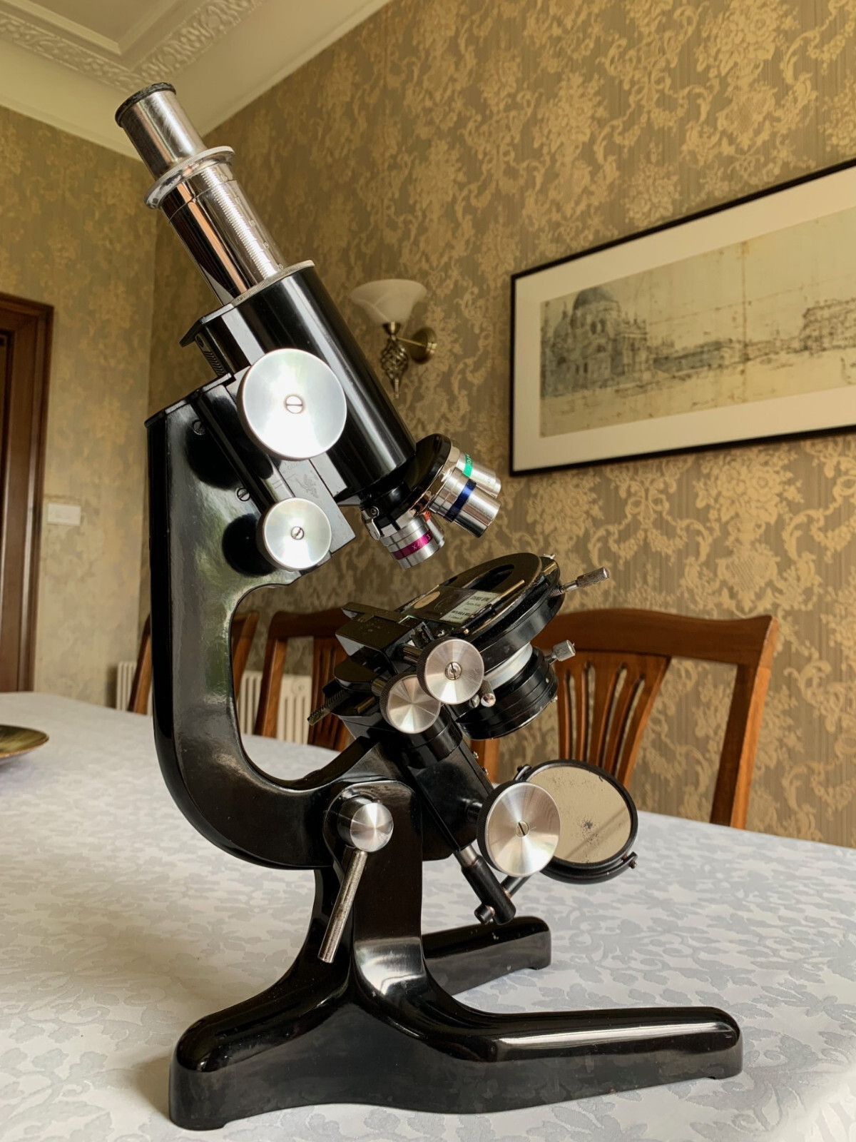 Vintage W. Watson & Sons Ltd – Service I Research Model Microscope #116111 c1955